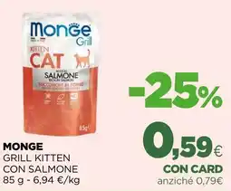 L´Isola dei Tesori Monge grill kitten con salmone offerta