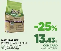 L´Isola dei Tesori Naturalpet premium adult mini offerta