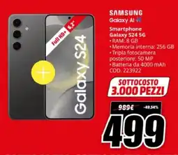 MediaWorld SAMSUNG Smartphone Galaxy S24 5G offerta