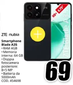 MediaWorld ZTE Smartphone Blade A35 offerta