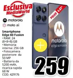 MediaWorld motorola Smartphone Edge 60 Fusion offerta