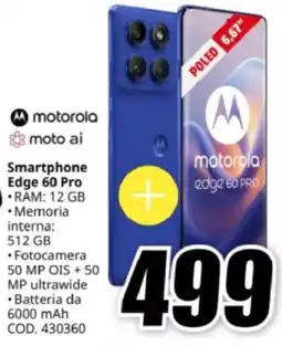MediaWorld motorola Smartphone Edge 60 Pro offerta