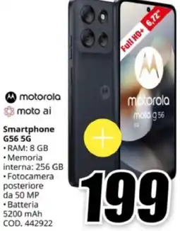 MediaWorld motorola Smartphone G56 5Ġ offerta