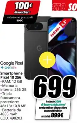 MediaWorld Smartphone Pixel 10 256 offerta
