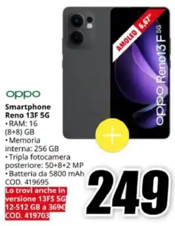 MediaWorld oppo Smartphone Reno 13F 5G offerta