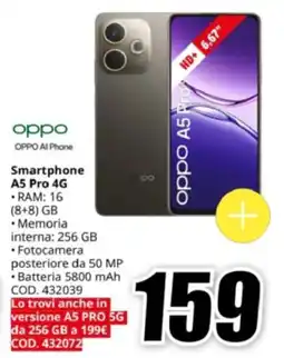 MediaWorld oppo Smartphone A5 Pro 4G offerta