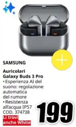 MediaWorld SAMSUNG Auricolari Galaxy Buds 3 Pro offerta