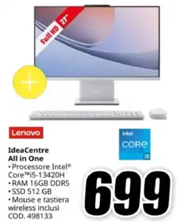 MediaWorld Lenovo IdeaCentre All in One offerta
