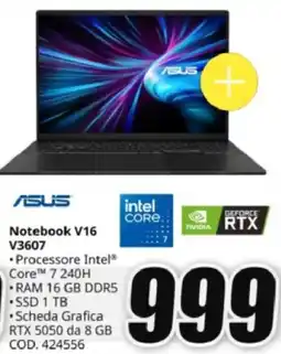MediaWorld ASUS Notebook V16 V3607 offerta