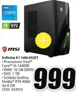 MediaWorld msi Infinite E1 14N-012IT offerta