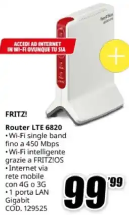 MediaWorld FRITZ! Router LTE 6820 offerta