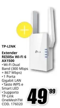 MediaWorld TP-LINK Extender RE505x Wi-Fi 6 AX1500 offerta