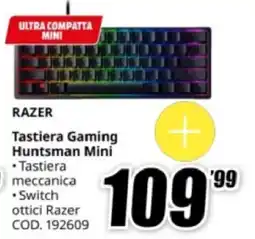 MediaWorld RAZER Tastiera Gaming Huntsman Mini offerta