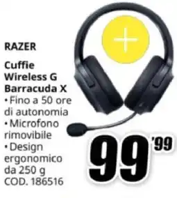 MediaWorld RAZER Cuffie Wireless G Barracuda X offerta