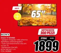 MediaWorld SONY Smart TV 65XR83 offerta