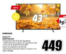 MediaWorld SAMSUNG Smart TV 43Q7FAUUXZ offerta