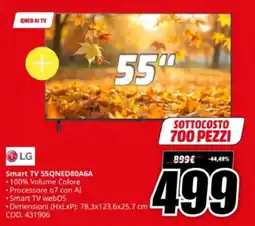 MediaWorld LG Smart TV 55QNED80A6A offerta