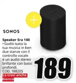 MediaWorld SONOS Speaker Era 100 offerta