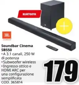 MediaWorld JBL Soundbar Cinema SB550 offerta