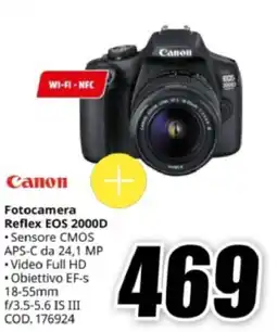 MediaWorld Canon Fotocamera Reflex EOS 2000D offerta