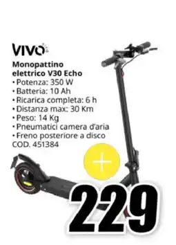 MediaWorld VIVO Monopattino elettrico V30 Echo offerta
