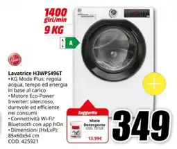 MediaWorld Hoover Lavatrice H3WPS496T offerta