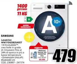 MediaWorld SAMSUNG Lavatrice WW11DG5B25AEET offerta