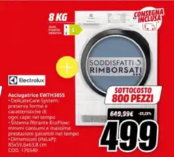 MediaWorld Electrolux Asciugatrice EW7H385S offerta