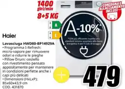MediaWorld Haier Lavasciuga HWD80-BP14929A offerta