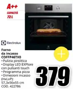 MediaWorld Electrolux Forno da incasso COFFP46TX0 offerta
