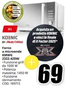 MediaWorld KOENIC BY Media World Forno a microonde KMWG 2322-42DW offerta