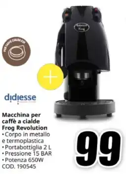 MediaWorld didiesse Macchina per caffè a cialde Frog Revolution offerta