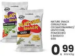 Despar Nature snack cerealitalia ceci&rosmarino/ lenticchie, pomodoro e basilico offerta