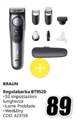 MediaWorld BRAUN Regolabarba BT9520 offerta