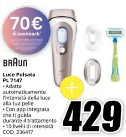 MediaWorld BRAUN Luce Pulsata PL 7147 offerta