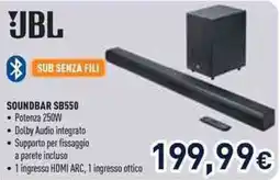 Unieuro JBL soundbar SB550 offerta