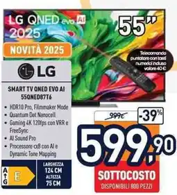 Unieuro LLG SMART TV QNED EVO AI 55QNED8716 offerta