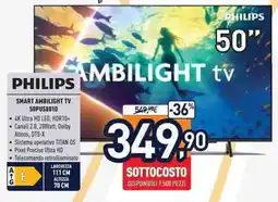 Unieuro PHILIPS SMART AMBILIGHT TV 50PUS8010 offerta