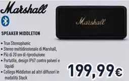 Unieuro Marshall SPEAKER MIDDLETON offerta
