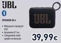 Unieuro JBL speaker GO 4 offerta