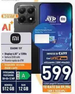 Unieuro XIAOMI 15T offerta