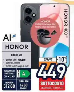 Unieuro HONOR 400 offerta