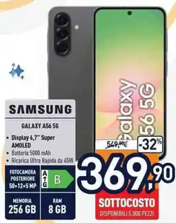 Unieuro SAMSUNG GALAXY A56 5G offerta