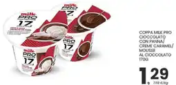 Despar Coppa milk pro cioccolato con panna/ creme caramel/ mousse al cioccolato offerta