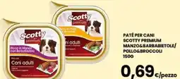 Despar Paté per cani scotty premium manzo&barbabietole/ pollo&broccoli offerta