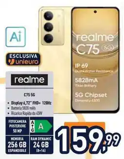 Unieuro realme C75 5G offerta