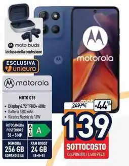 Unieuro motorola MOTO G 15 offerta