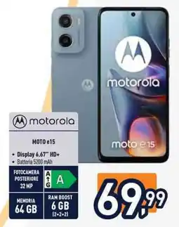 Unieuro motorola MOTO e15 offerta