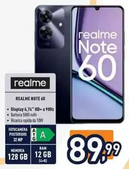 Unieuro REALME NOTE 60 offerta
