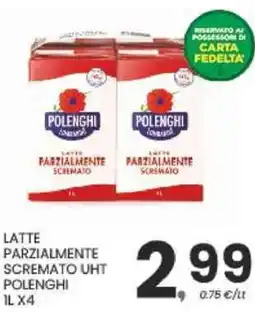 Despar Latte parzialmente scremato uht POLENGHI offerta
